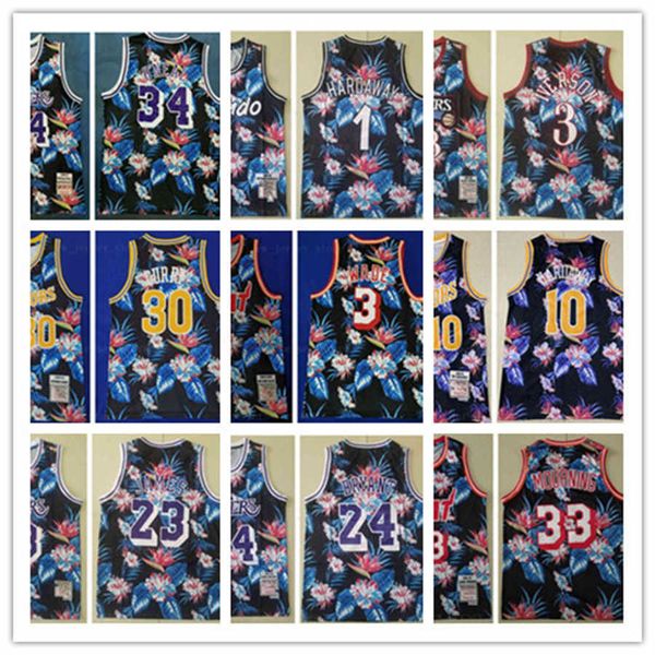 2022 new floral fashion retro camo basketball jerseys 10 hardaway dwyane iverson 3 wade 23 james 30 curry 33 mourning bird 1 penny jerseys, Black;red
2022 new floral fashion retro camo basketball jerseys 10 hardaway dwyane iverson 3 wade 23 james 30 curry 33 mourning bird 1 penny jerseys, Black;red