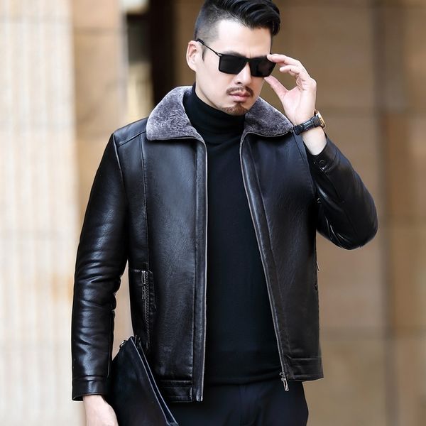 men's jackets plus size winter wool pu leather lapel plus suede leather jacket men coat 221121, Black;brown
men's jackets plus size winter wool pu leather lapel plus suede leather jacket men coat 221121, Black;brown