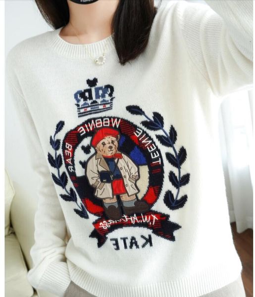 2023 autumn winter women oversized cashmere sweater thick casual loose-fitting pullovers female little bear pattern cashmere jumpers for lad, White;black
2023 autumn winter women oversized cashmere sweater thick casual loose-fitting pullovers female little bear pattern cashmere jumpers for lad, White;black