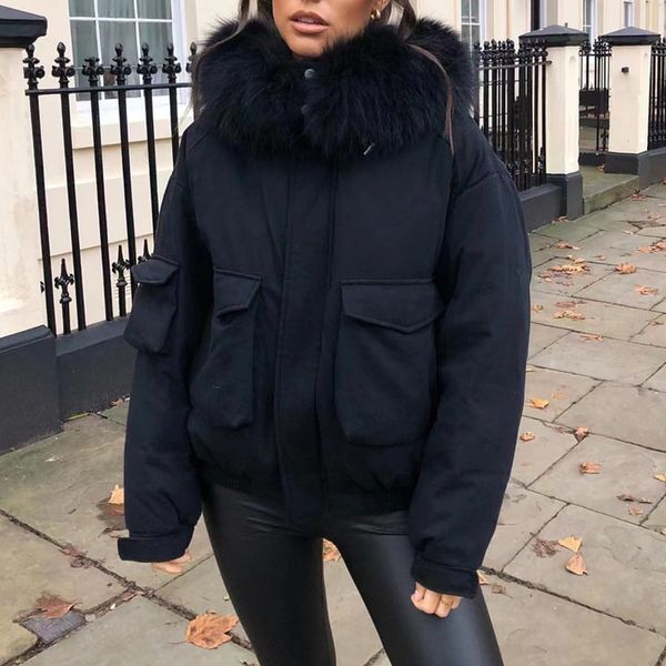 women's down parkas winter luxury large natural fur hooded 90 duck jacket women thick loose coat female puffer parka snow outwear 22112, Black
women's down parkas winter luxury large natural fur hooded 90 duck jacket women thick loose coat female puffer parka snow outwear 22112, Black
