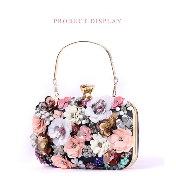 flower evening bag clutch bags with high handle and detachable chain for women formal party
flower evening bag clutch bags with high handle and detachable chain for women formal party