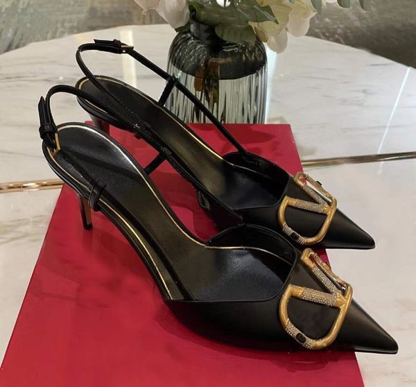 gold high heel wedding shoes metal square buckle pointed genuine leather women sandals 4cm 6cm 8cm 10cm thin heels designer shoes with box a, Black
gold high heel wedding shoes metal square buckle pointed genuine leather women sandals 4cm 6cm 8cm 10cm thin heels designer shoes with box a, Black