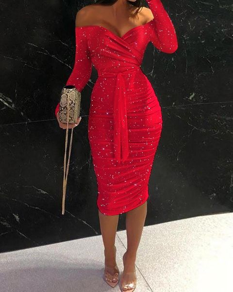 two piece dress casual dresses glitter off shoulder tie front ruched bodycon dress 221121, White
two piece dress casual dresses glitter off shoulder tie front ruched bodycon dress 221121, White