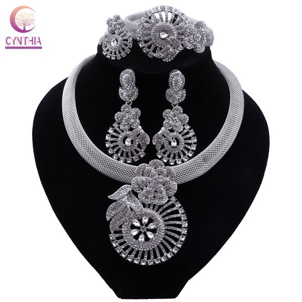 wedding jewelry sets cynthia women silver plated necklace crystal earrings ring classic flower set for bride 221119, Slivery;golden
wedding jewelry sets cynthia women silver plated necklace crystal earrings ring classic flower set for bride 221119, Slivery;golden