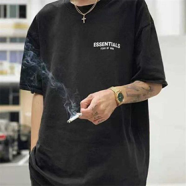 tees mens womens designers shirts essentialss feel god double line fashion brand high loose and versatile simple short sleeve t-shirt men, Black
tees mens womens designers shirts essentialss feel god double line fashion brand high loose and versatile simple short sleeve t-shirt men, Black