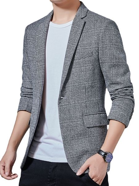 men's suits blazers classic british style plaid male slim fat business casual blazer coat fashion outerwear jacket 221121, White;black
men's suits blazers classic british style plaid male slim fat business casual blazer coat fashion outerwear jacket 221121, White;black