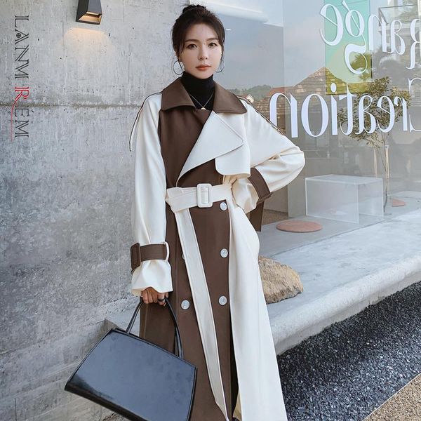 women's trench coats lanmrem women color block coat double breasted patchwork autumn winter female fashion streetwear windbreaker 2c740, Tan;black
women's trench coats lanmrem women color block coat double breasted patchwork autumn winter female fashion streetwear windbreaker 2c740, Tan;black