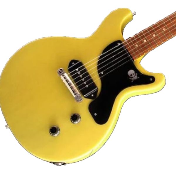customized electric guitar tv yellow color see thru wood grain new guitar finished with silver hardcase own logo chrome parts
customized electric guitar tv yellow color see thru wood grain new guitar finished with silver hardcase own logo chrome parts