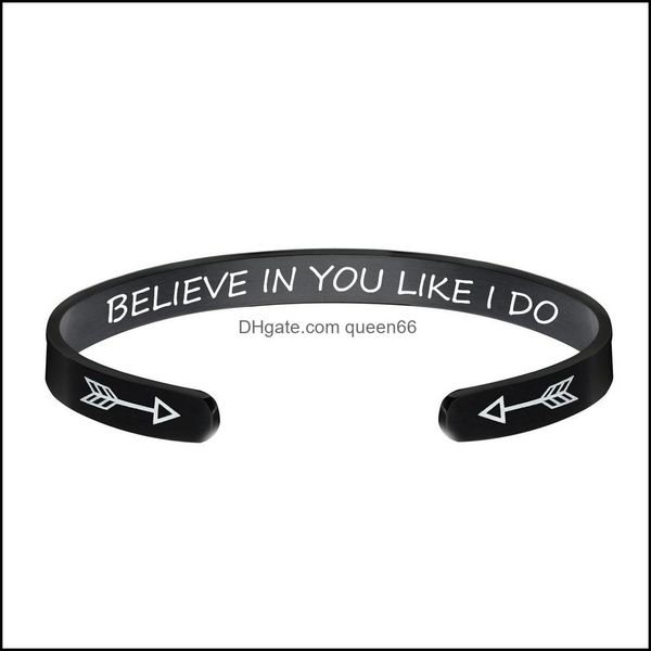 bangle letter believe in you like bangle cuff cshape stainless steel bracelets open wristband for women men fashion jewelry drop deli dhk6u, Black
bangle letter believe in you like bangle cuff cshape stainless steel bracelets open wristband for women men fashion jewelry drop deli dhk6u, Black