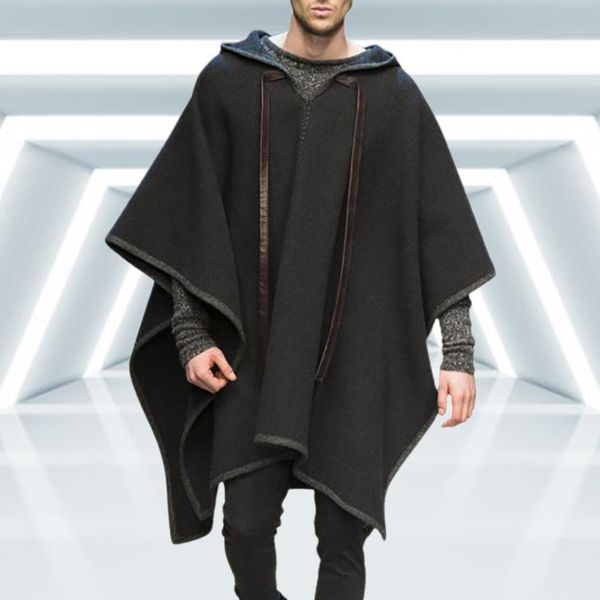 men's jackets vintage poncho men oversized hooded irregular trench punk male outerwear fashion coats cloak hood solid color cape female, Black;brown
men's jackets vintage poncho men oversized hooded irregular trench punk male outerwear fashion coats cloak hood solid color cape female, Black;brown