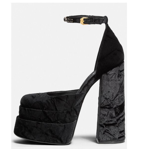 2022 women ladies leather super dress shoes 15cm chuckly high heel shoes 4.5cm platform pumps velvet diamond polyurethane bottom wedding buc, Black
2022 women ladies leather super dress shoes 15cm chuckly high heel shoes 4.5cm platform pumps velvet diamond polyurethane bottom wedding buc, Black
