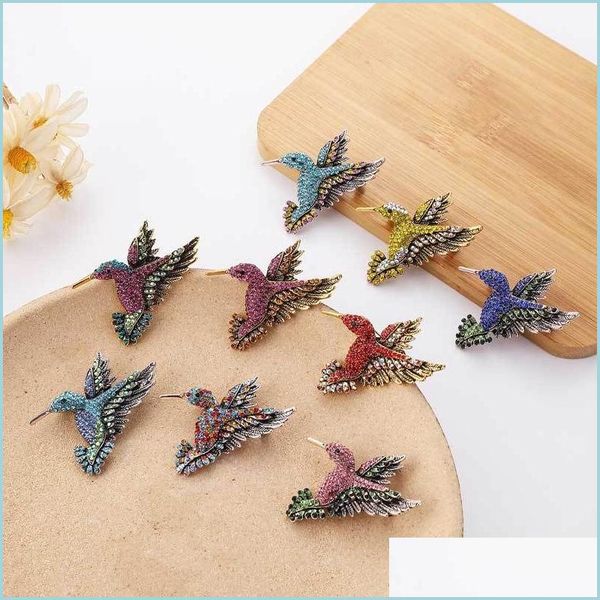pins brooches hummingbird brooch pin set for women girl men elegant silk scarf animal bird brooches clip collar fashion jewelry dro dhpdv, Gray