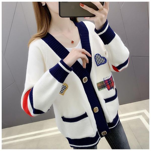 women 'sweaters cashmere cardigan heart knit korean style long stripe winter warm fashion retro sweater long sleeve crochet new casual, White;black
women 'sweaters cashmere cardigan heart knit korean style long stripe winter warm fashion retro sweater long sleeve crochet new casual, White;black
