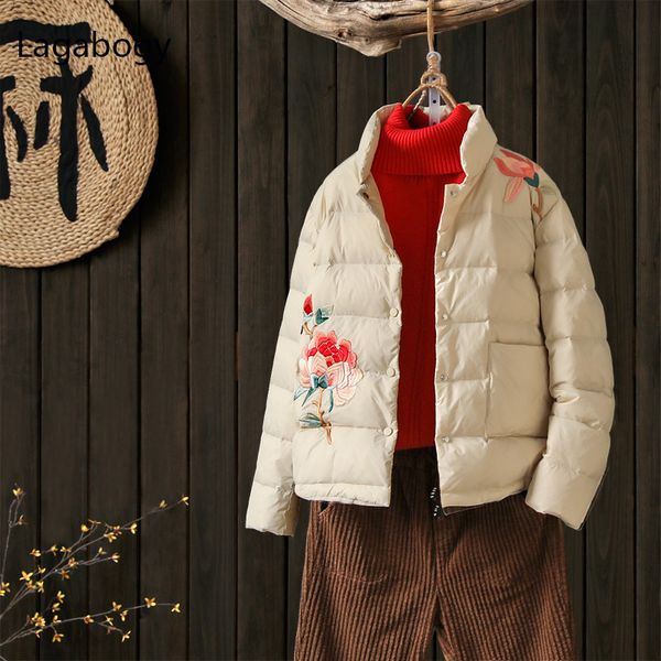 women's down parkas lagabogy winter women white duck coat casual light warm overcoat female embroidery puffer jacket short oversized 22, Black
women's down parkas lagabogy winter women white duck coat casual light warm overcoat female embroidery puffer jacket short oversized 22, Black