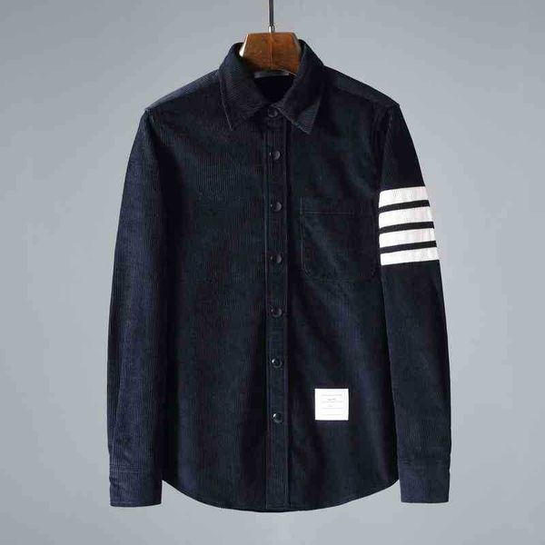 brown new tb shirt tide brand corduroy jacket thick one sleeve four bar casual coat for men and women, White;black
brown new tb shirt tide brand corduroy jacket thick one sleeve four bar casual coat for men and women, White;black