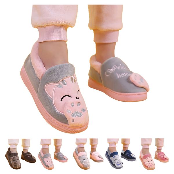 slipper kids winter slippers baby boys girls cartoon cat non slip home indoors shoes soft comfortable 221121, Black;grey
slipper kids winter slippers baby boys girls cartoon cat non slip home indoors shoes soft comfortable 221121, Black;grey