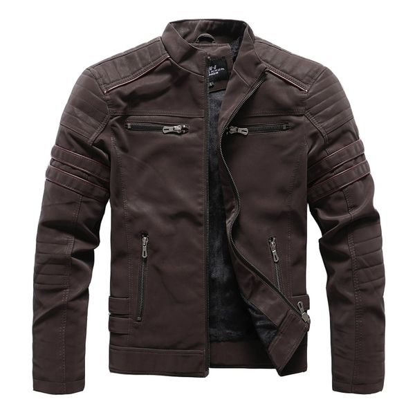men's down parkas men winter leather jacket casual motorcycle winter inner fleece pu coat faux leather jackets clothing dropship 221119, Black
men's down parkas men winter leather jacket casual motorcycle winter inner fleece pu coat faux leather jackets clothing dropship 221119, Black