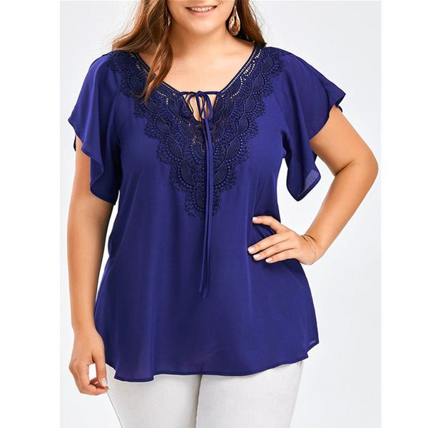 women's plus size tshirt 5xl plus size women clothing tshirts summer short sleeve chiffon pullovers lace vneck fashion blue tshirt fem, Black
women's plus size tshirt 5xl plus size women clothing tshirts summer short sleeve chiffon pullovers lace vneck fashion blue tshirt fem, Black