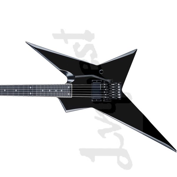 customized electric guitar special body and headstock black finished ebony fingerboard 7 string reversed
customized electric guitar special body and headstock black finished ebony fingerboard 7 string reversed