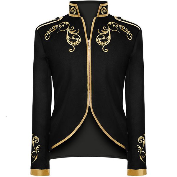 men's jackets mens gold embroidered court prince stylish suit jacket brand slim fit steampunk gothic vintage uniform costume chaquetas, Black;brown
men's jackets mens gold embroidered court prince stylish suit jacket brand slim fit steampunk gothic vintage uniform costume chaquetas, Black;brown