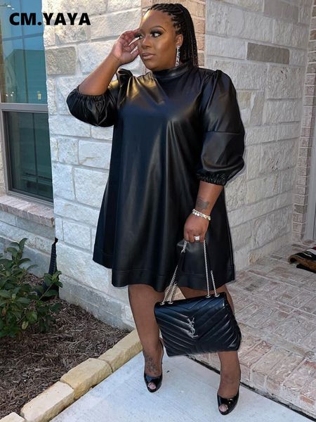 plus size dresses cmyaya plus size women half length black faux leather pu aline knee length dress for winter spring streetwear basic dresse
plus size dresses cmyaya plus size women half length black faux leather pu aline knee length dress for winter spring streetwear basic dresse