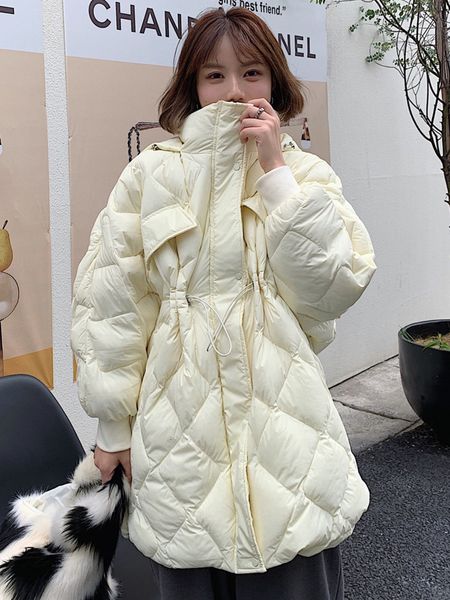 women's down parkas janveny winter large size hooded long feather puffer jacket women loose coat 90 duck female fluffy outwear 221121, Black
women's down parkas janveny winter large size hooded long feather puffer jacket women loose coat 90 duck female fluffy outwear 221121, Black