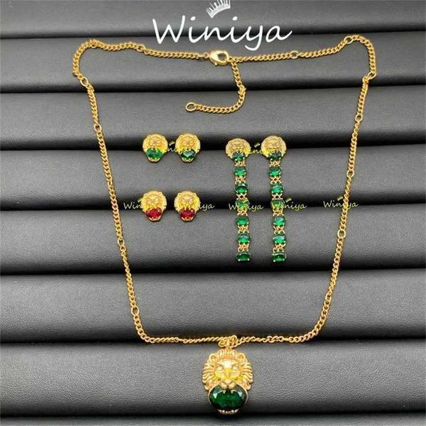10% off 2023 family new brass color female emerald necklace earrings jewelry, Black
10% off 2023 family new brass color female emerald necklace earrings jewelry, Black