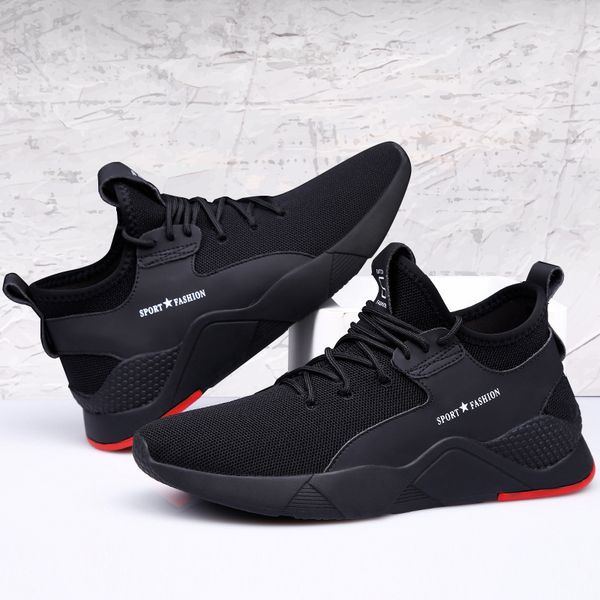 man running shoes triple black breathable fashion sneakers comfortable knit jogging light casual shoe mens trainers 40-44
man running shoes triple black breathable fashion sneakers comfortable knit jogging light casual shoe mens trainers 40-44