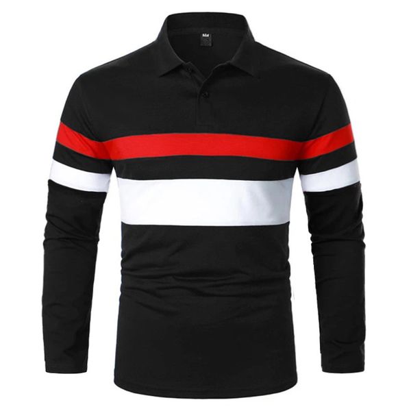 mens polos spring and autumn chest twocolor stitching longsleeved lapel tshirt thin european size polo shirt 221121, White;black
mens polos spring and autumn chest twocolor stitching longsleeved lapel tshirt thin european size polo shirt 221121, White;black