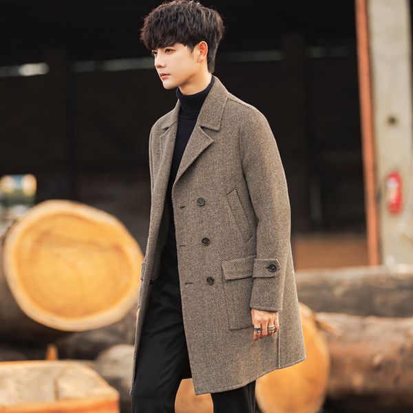 men's wool blends korean casual men woolen jacket slim jacket fashion warm longsleeved gentleman pockets woolen coat s121 221122, Black
men's wool blends korean casual men woolen jacket slim jacket fashion warm longsleeved gentleman pockets woolen coat s121 221122, Black