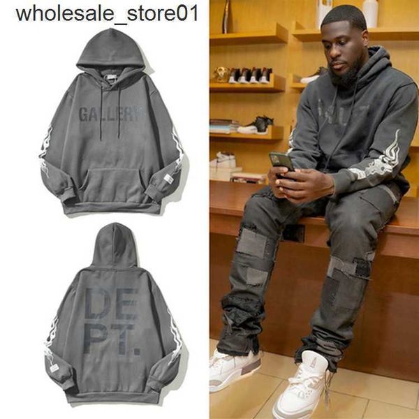 men's hoodies sweatshirts designer galery dept fashion flame lettering brushed hoodie, Black
men's hoodies sweatshirts designer galery dept fashion flame lettering brushed hoodie, Black