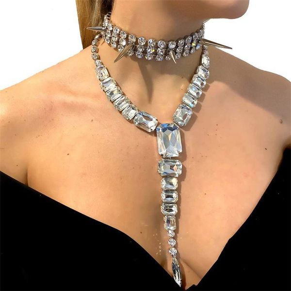 chokers fashion show y shape necklace choker jewelry for women shiny crystal drop pendant collar accessories 221121, Golden;silver
chokers fashion show y shape necklace choker jewelry for women shiny crystal drop pendant collar accessories 221121, Golden;silver