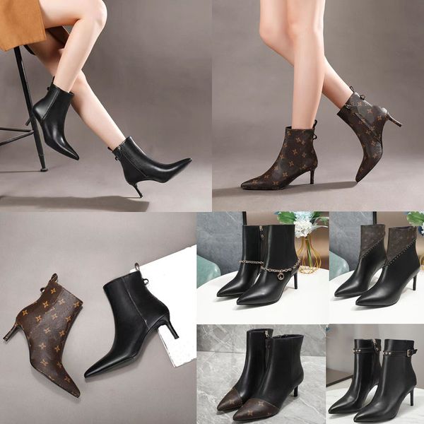 2022 womens designer luxury pointed martin boots fashion leather metal letter buckle zipper boots ladys wine glass shape stiletto heels ankl, Black
2022 womens designer luxury pointed martin boots fashion leather metal letter buckle zipper boots ladys wine glass shape stiletto heels ankl, Black