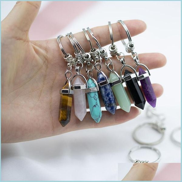 keychains lanyards chakra hexagon prism natural stone keychain key ring handbag hangs fashion jewelry gift drop delivery accessorie dhrio, Silver
keychains lanyards chakra hexagon prism natural stone keychain key ring handbag hangs fashion jewelry gift drop delivery accessorie dhrio, Silver