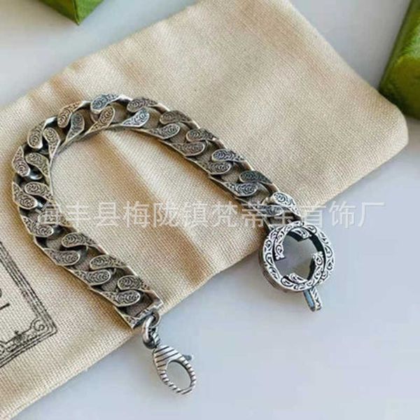 2023 designer new jewelry double bracelet interlocking fashion brand sterling silver antique chain enamel gift for lovers, Black
2023 designer new jewelry double bracelet interlocking fashion brand sterling silver antique chain enamel gift for lovers, Black