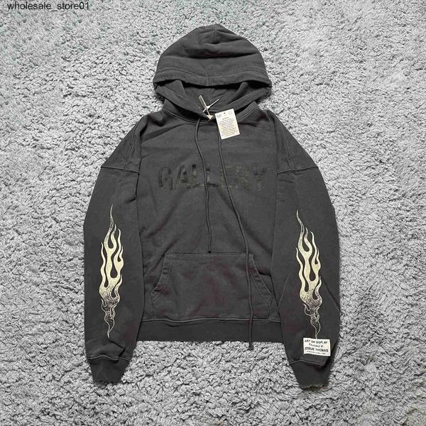 men's hoodies designer sweatshirts galery dept flaming letter style loose men's women's fleece fashion hoodie, Black
men's hoodies designer sweatshirts galery dept flaming letter style loose men's women's fleece fashion hoodie, Black