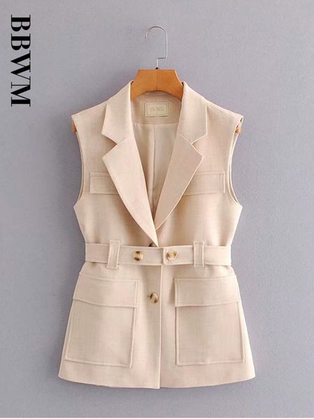 women's jackets korean style casual lapel sleeveless pocket with belt chic female coat harajuku fashion single-breasted jacket 221122, Black;brown
women's jackets korean style casual lapel sleeveless pocket with belt chic female coat harajuku fashion single-breasted jacket 221122, Black;brown