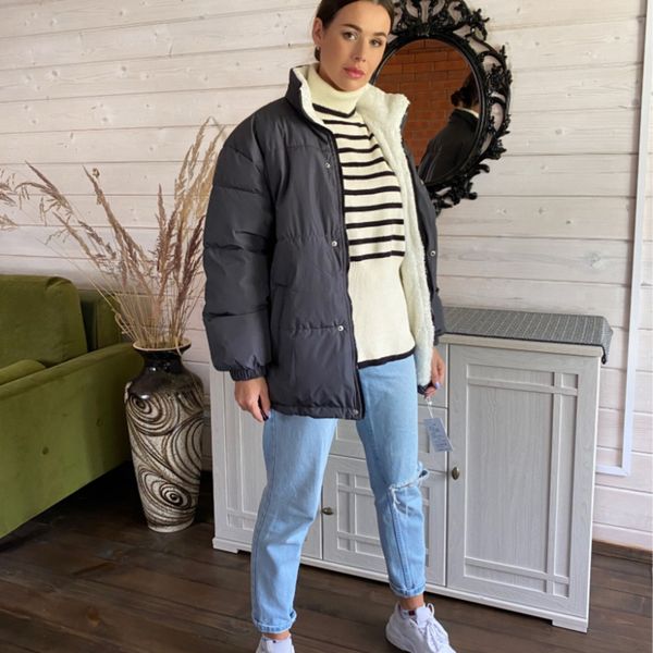 women's down parkas winter thick cotton coat men women's korean version lamb wool plus velvet short cotton coat hong kong style lo, Black
women's down parkas winter thick cotton coat men women's korean version lamb wool plus velvet short cotton coat hong kong style lo, Black