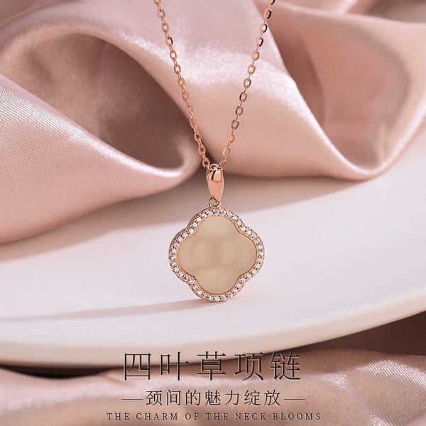 pendant necklaces strands strings the new s925 sterling silver four leaf clover hetian jade necklace women's small design feel versatil
pendant necklaces strands strings the new s925 sterling silver four leaf clover hetian jade necklace women's small design feel versatil