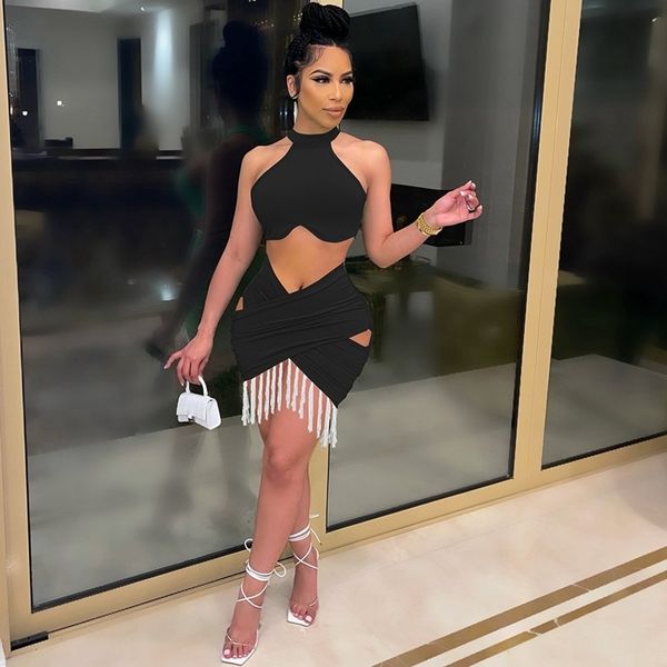two piece dress haoyuan set women fall crop tassel mini skirts suit y2k clothes vacation rave outfit matching club sets 221122, White
two piece dress haoyuan set women fall crop tassel mini skirts suit y2k clothes vacation rave outfit matching club sets 221122, White