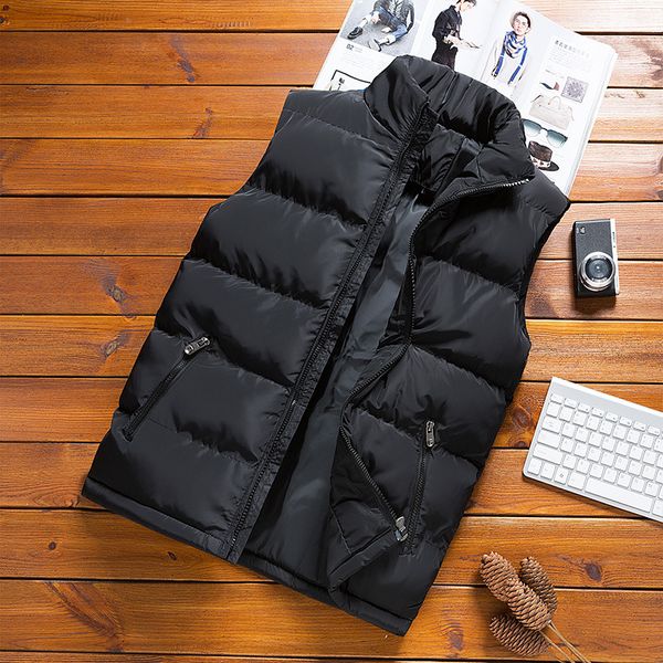 men's vests casual men jacket sleeveless vest male autumn winter thermal outdoor coats cotton mens clothing thicken waistcoat 4xl 22112, Black;white
men's vests casual men jacket sleeveless vest male autumn winter thermal outdoor coats cotton mens clothing thicken waistcoat 4xl 22112, Black;white