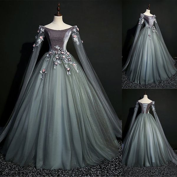 elegant prom dresses a-line bateau long net sleeves 3d flower applicant lace up applicant stain floor length layered custom made plus size p, Black
elegant prom dresses a-line bateau long net sleeves 3d flower applicant lace up applicant stain floor length layered custom made plus size p, Black