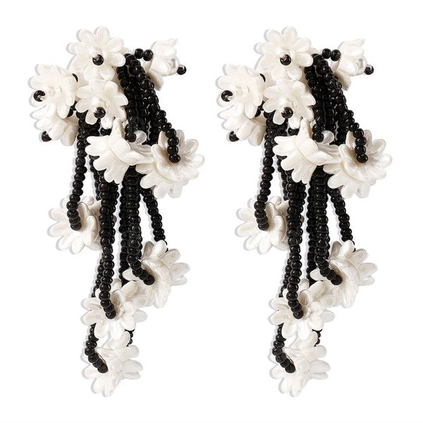 temperament seed bead handmade flower dangle earring for women wed bridal weave long tassel earrings jewelry gift, Silver
temperament seed bead handmade flower dangle earring for women wed bridal weave long tassel earrings jewelry gift, Silver