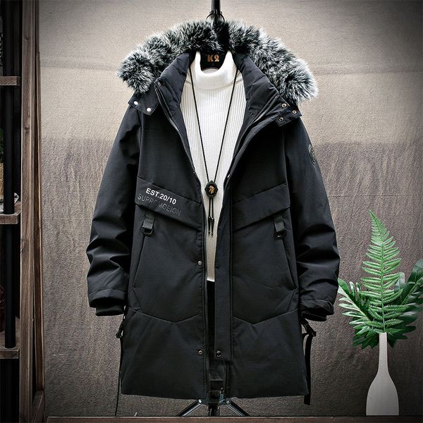 mens down parkas pike coat long section winter fur collar trend hooded outer set of lovers thickened warm air jacket male 221122, Black
mens down parkas pike coat long section winter fur collar trend hooded outer set of lovers thickened warm air jacket male 221122, Black