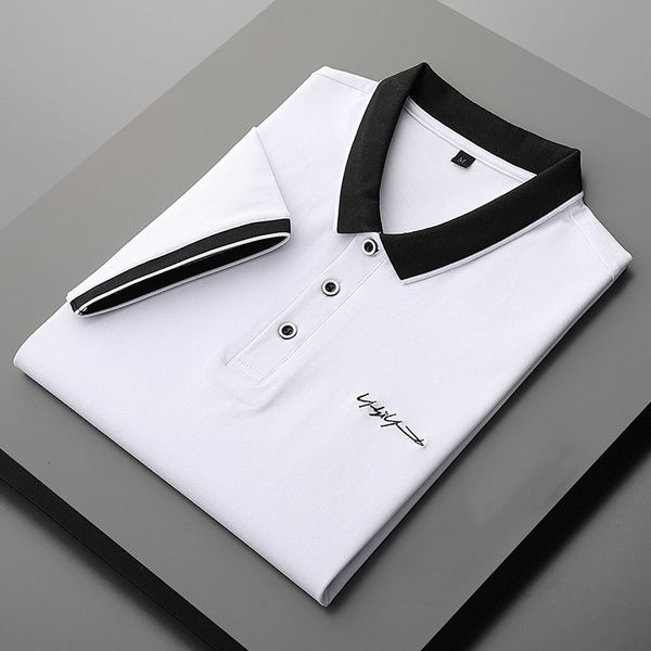 men's polos summer men's cotton polo shirt with lapels short sleeves embroidery mens polo shirts with short sleeve oversized shirt, White;black
men's polos summer men's cotton polo shirt with lapels short sleeves embroidery mens polo shirts with short sleeve oversized shirt, White;black
