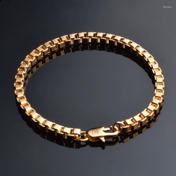 link bracelets gold color box chain bangle for women and men fashion charm bracelet jewelry accessory, Black
link bracelets gold color box chain bangle for women and men fashion charm bracelet jewelry accessory, Black
