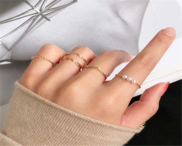 5 pcsset fashion imitation pearl rings for women gold color round wave geometric rings set wedding party jewelry new q07082920847, Silver
5 pcsset fashion imitation pearl rings for women gold color round wave geometric rings set wedding party jewelry new q07082920847, Silver
