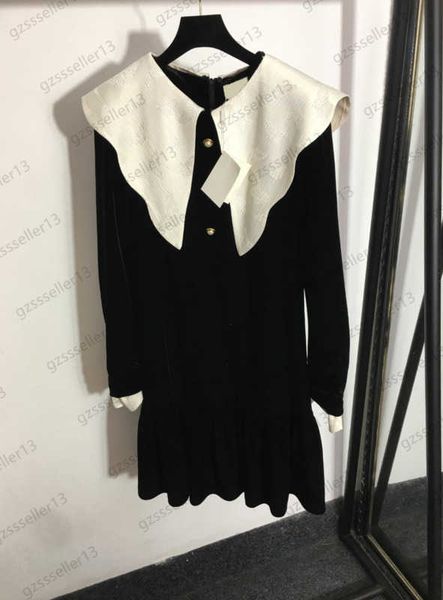 casual dress womens designer clothing back zipper pearl buttons ruffled collar dresses velvet fabric long sleeves peplum dress women apparel, Black;gray
casual dress womens designer clothing back zipper pearl buttons ruffled collar dresses velvet fabric long sleeves peplum dress women apparel, Black;gray