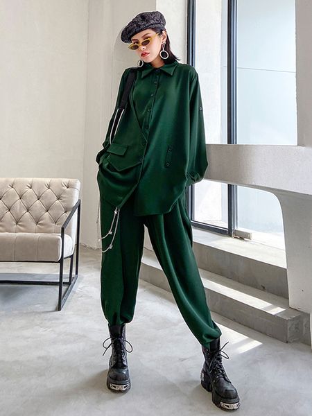 women's two piece pants plus size irregular two piece suit women long sleeve loose wide leg fashion prima clothes for women 221121, White
women's two piece pants plus size irregular two piece suit women long sleeve loose wide leg fashion prima clothes for women 221121, White
