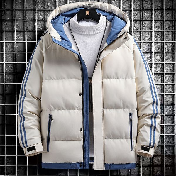 men's down parkas autumn winter jacket hooded thickened warm fashion casual padded clothing 221122, Black
men's down parkas autumn winter jacket hooded thickened warm fashion casual padded clothing 221122, Black